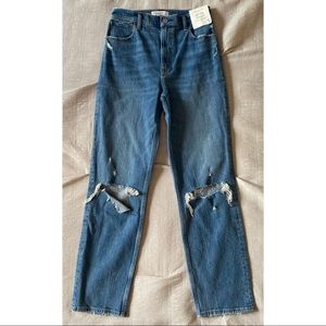 Abercrombie Medium Wash Ultra High Rise 90s Straight Jeans